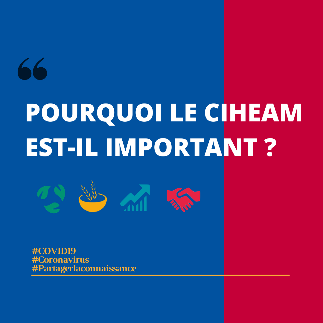 #COVID19 :  Pourquoi le CIHEAM est-il important?